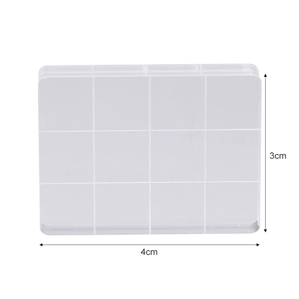 Acrylic Stamp Block Clear Stamping Tool Set with Grid Line Scrapbook Craft for scrapbook crafts production, various sizes 