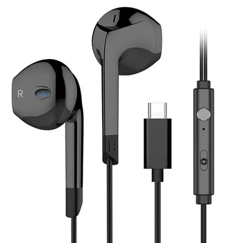 

Langsdom Type C Earphone V6T Sports Stereo sound in ear earphones Bass gaming Headset stereo earbuds for TYPE-C phones with Mic