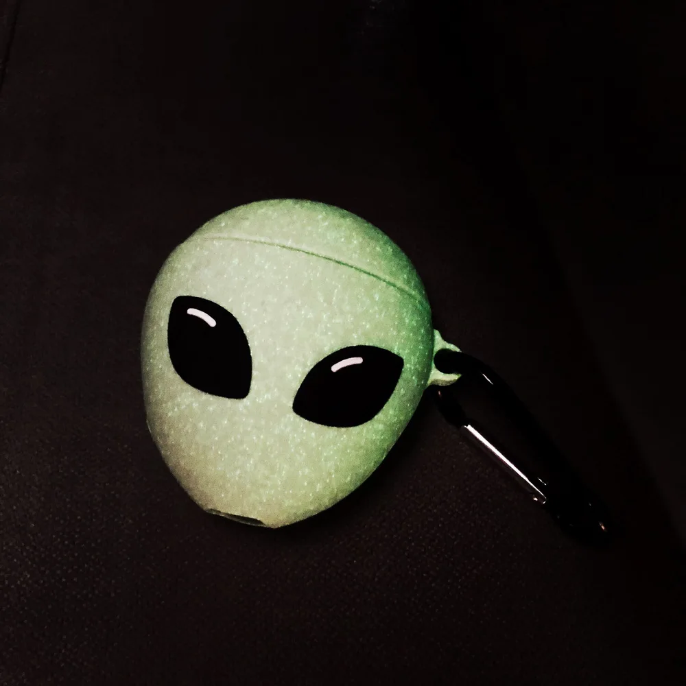 ET icon изображение инопланетянин фосфоресцирующий ночной звезда уникальный персонаж силиконовый Airpods чехол для Apple Airpods2 Bluetooth наушники чехол