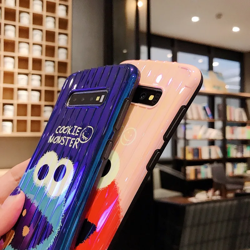 Ударопрочный чехол с изображением печенья Elmo для samsung Galaxy S10 Plus S8 S9, Модный 3D чехол для багажа для samsung Note 10 Plus 9