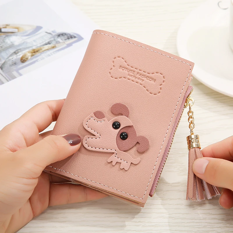 Women Tassel Wallet Lady Girl Cute Mini Wallet Elegant Card Holder Coin Purse PU Leather Clutch Handbag Fashion Lovely Money Bag