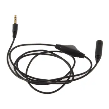 

3.5mm M/F 1M Stereo Headphone Audio Extension Cord Cable with Volume Control for Stereo Headphones Speakers Microphones