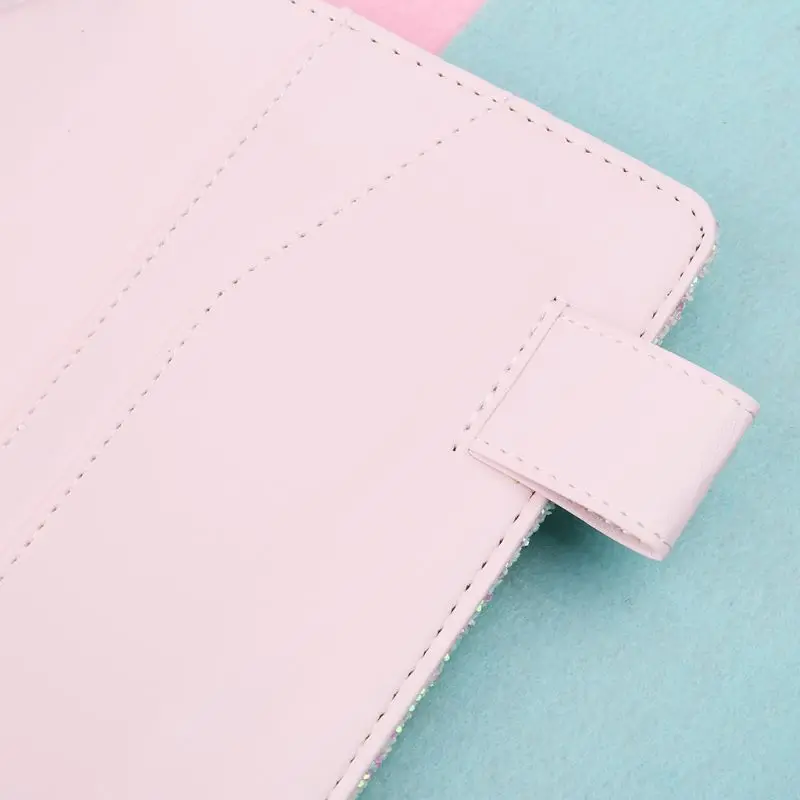 

A6 Sequin Notebook Diary Weekly Planner Journal Agenda Organizer Travelers Faux Leather Cover Book AXYF