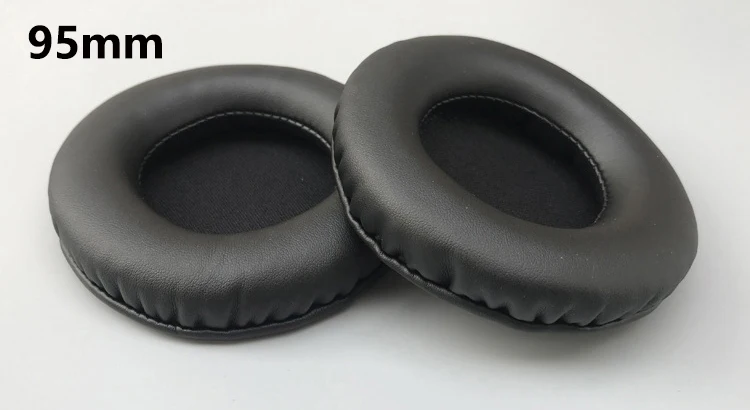95mm black Мягкие ПУ амбушюры 45 мм-110 мм пены амбушюры 100 мм 110 мм подушки для sony для AKG для Sennheiser для Аш для Philips большие наушники - Цвет: 95mm black