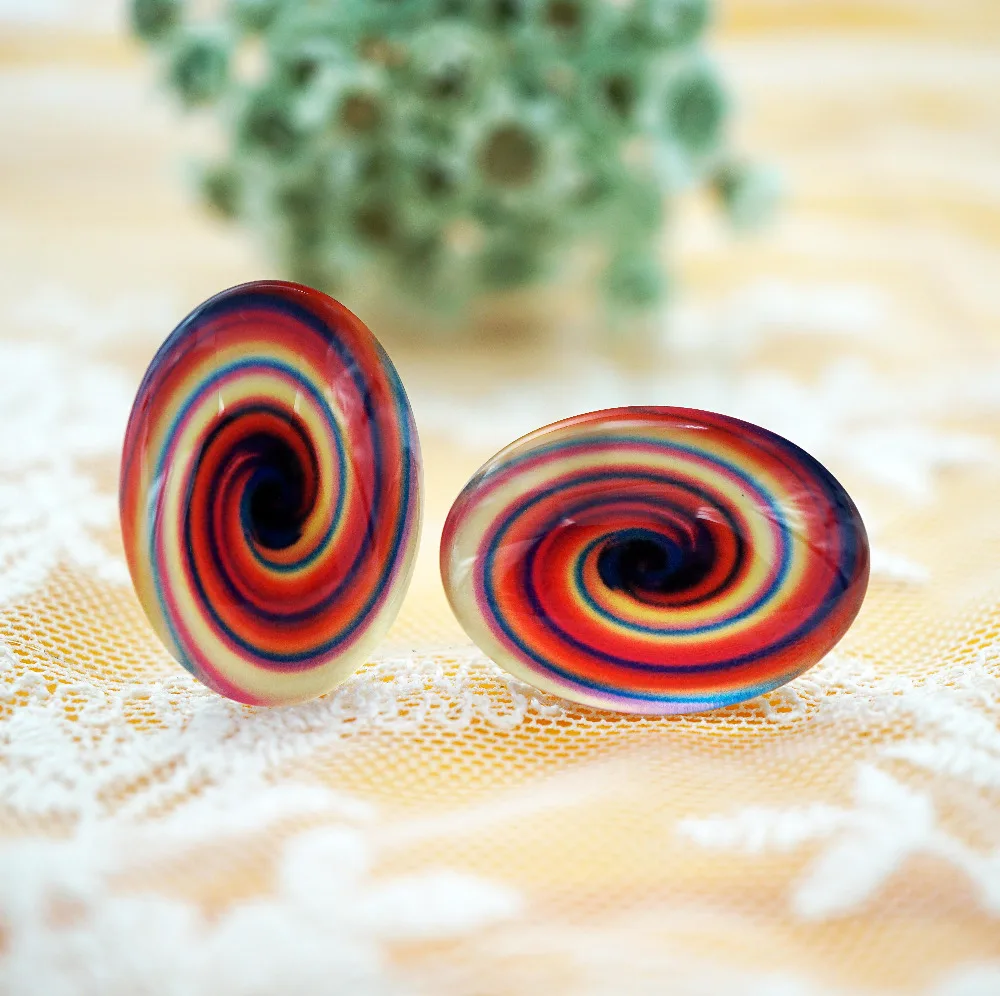 

10PCS/lot oval 10MMX14MM 13MM X 18MM Glass Cabochon for necklace women earring rings brooch DIY Jewelry hand made supply