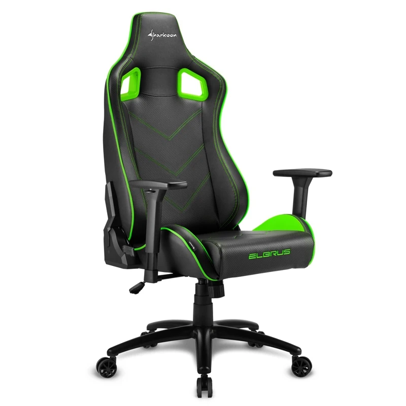 Игровое кресло Sharkoon Elbrus 2 компьютерное, до 150 кг, синтетическая кожа, металл