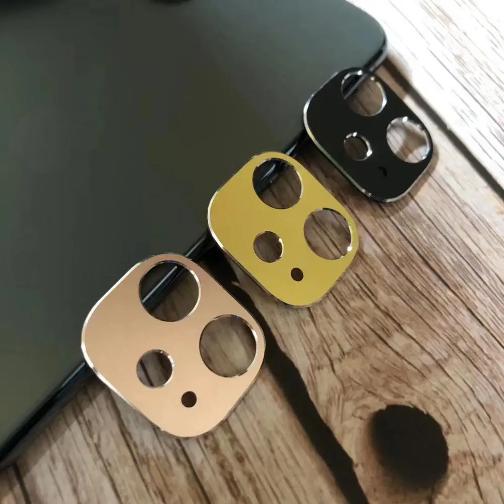3D полная задняя камера объектив протектор экрана для iPhone 11 6," IP11 Закаленное стекло пленка Алюминиевый металлический чехол для объектива