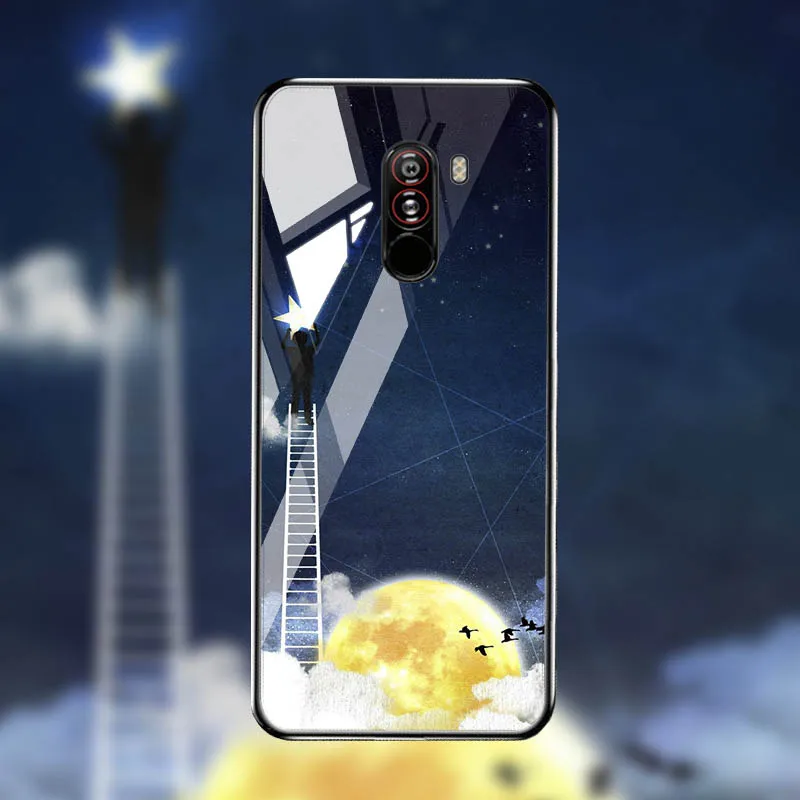Чехол из закаленного стекла для Xiaomi mi 8 9 SE 9T A3 чехол s Star Space Coque для Xiao mi Pocophone F1 mi x 2S Red mi Note 7 8 Pro - Цвет: M045