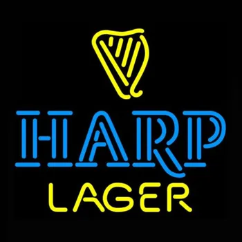 

HARP LAGER BEER CUSTOM Neon Light Signs Glass tube neon lamp For room Bedroom Decor Letters led lights grow lightBeer bar signs