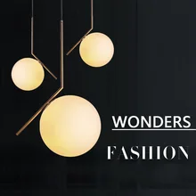 Lampe LED suspendue en forme de boule de verre, design nordique Simple, luminaire décoratif d'intérieur, idéal pour une chambre à coucher, un salon, une cuisine ou un Bar, E27