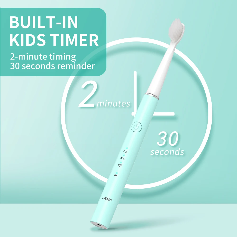 Seago Sonic Electric Toothbrush USB Rechargeable Travel Waterproof Tooth Brush Buy 1 Get 1 Free 5 Mode Replacement Heads Gift Seago Sonic Electric Toothbrush USB Rechargeable Travel Waterproof Tooth Brush Buy 1 Get 1 Free 5 Mode Replacement Heads Gift