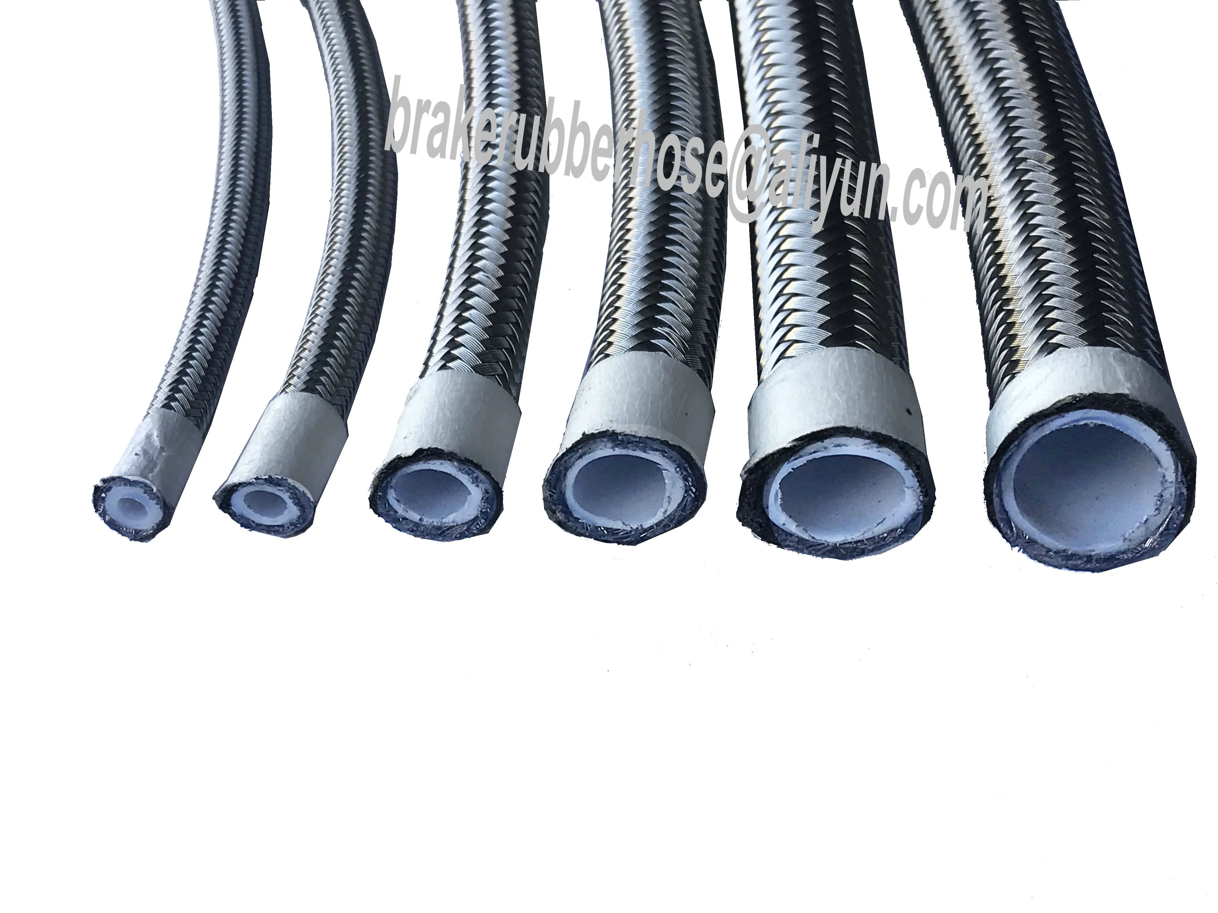 Stainless Steel Braided TEFLON PTFE Fuel Pipe Hose Car Van Petrol  ALL SIZES 