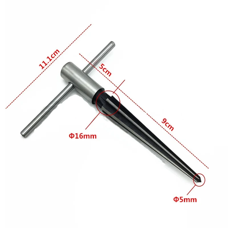 1pcs 3-13mm 5-16mm hand reamer T-shank taper reamer chamfering counterhead cutting tool with wood cutting tool core drill