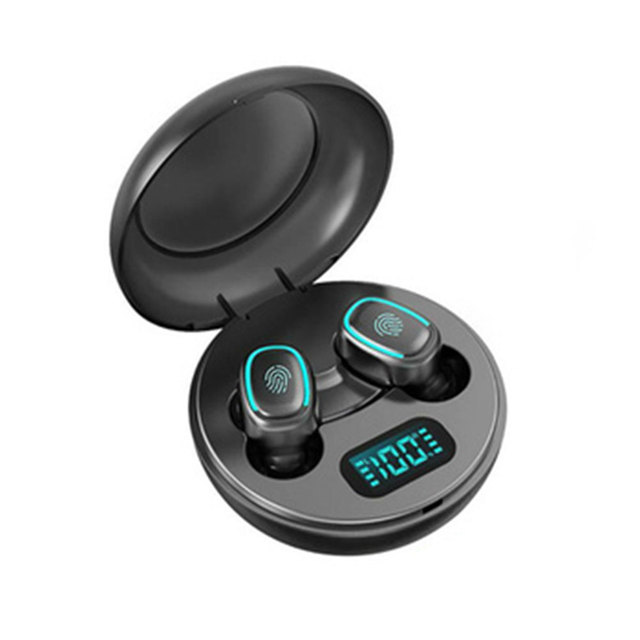 Wireless Earphones  5.0 Mini Stereo Earbuds Sweatproof Sport Headset Led Display Earphones with Mic Charging Case