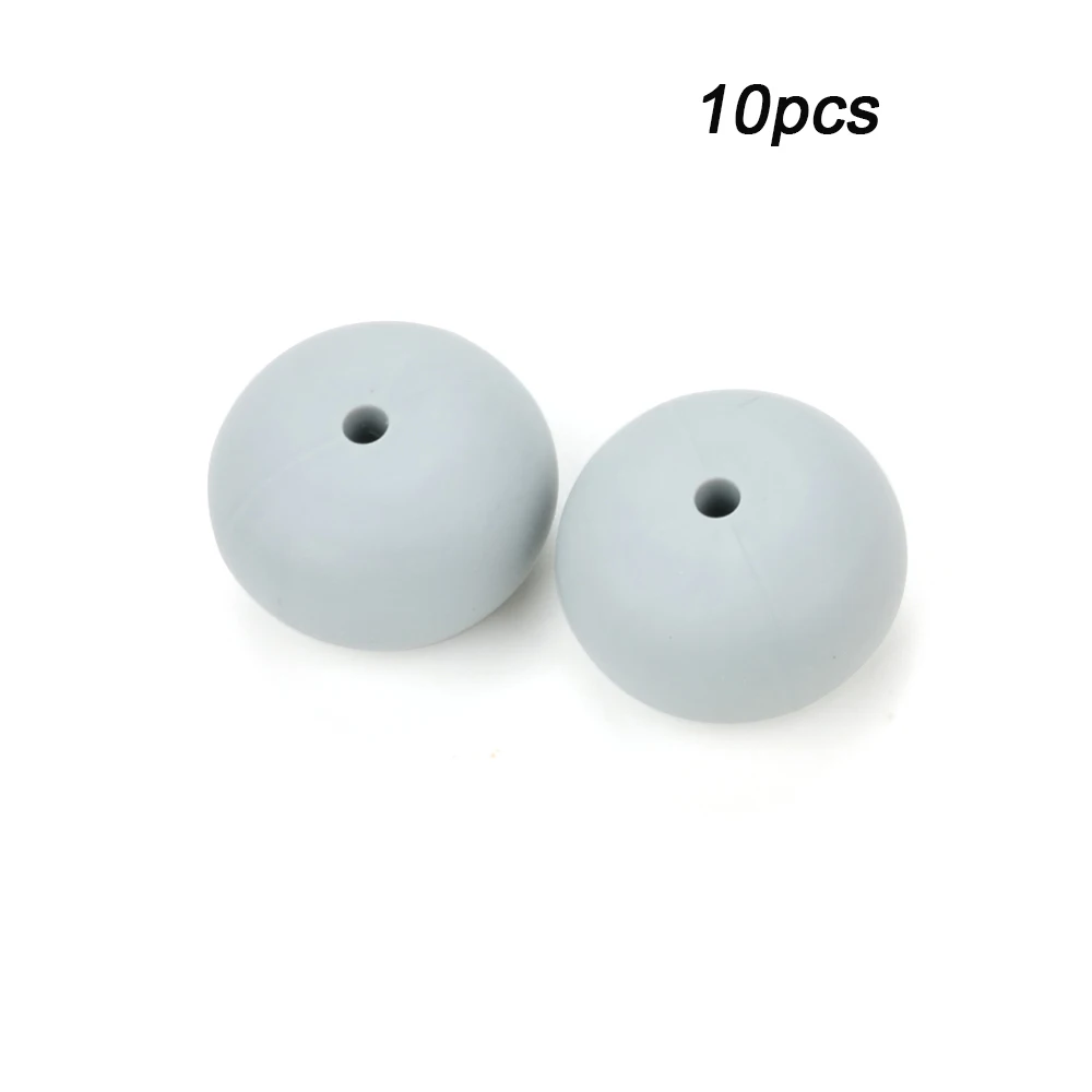 Light grey LOFCA 10 шт. Abacus Силиконовые Прорезыватели для зубов бусины еда без бисфенола-а ранг бисера ожерелье силикон жевательные бусины для ребенка силиконовые прорезыватели - Цвет: Light grey