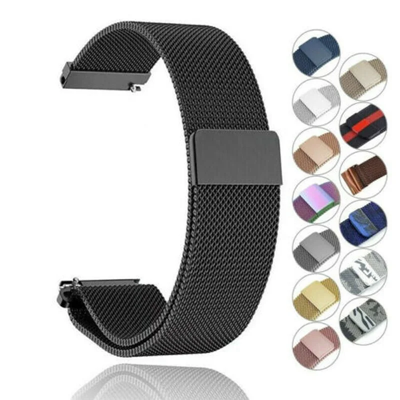 Ремешок для часов классический Samsung Gear sport S2 S3 22/20 мм huawei GT 2 42/46 galaxy watch active 40/44