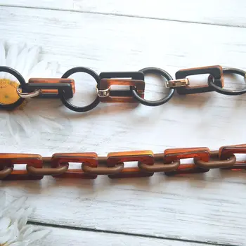 

1.0 Meter Acrylic Chains Strands Linked Necklace Bag Chains Women DIY Accessories Glasses Chain Components Parts N419
