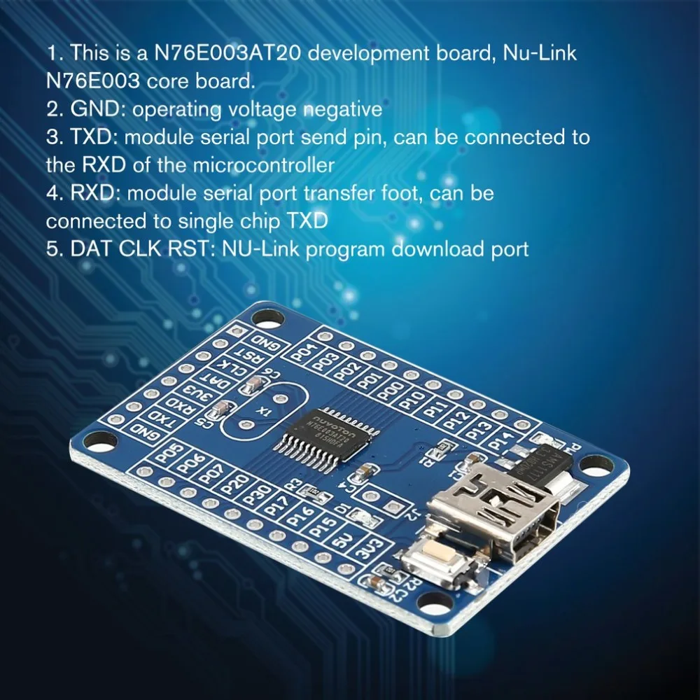 N76E003AT20 основной модуль контроллера развития системы микроконтроллер Nu-Link N76E003 для Arduino электронные инструменты DIY