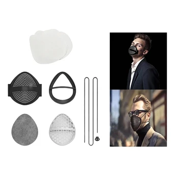 

Anti-Haze Dustproof Face Protective Mask Gauze Shield Anti Dust Mask Activated Carbon Filter Windproof with 10pcs Filter Insert