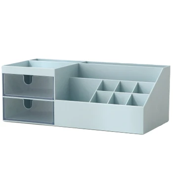 

Desktop Storage Box with Compartments Drawer Style Space-Saving Case Organizer Container for Make Up