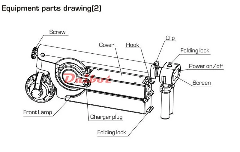Daibot Electric Scooter Adults Two Wheel Electric Scooters Brushless Hub Motor 200W 24V Mini Folding Kick Scooter For Adult      (12)