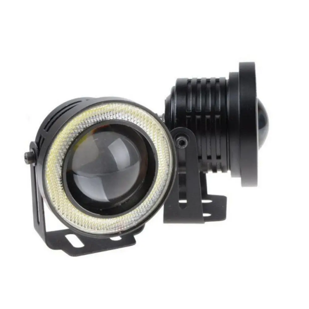 red 3 inches Автомобильная светодиодная линза противотуманная фара 30 Вт в сборе с Cob Angel Eye светодиодная противотуманная фара модифицированный рыбий глаз дневной ходовой светильник - Цвет: red 3 inches