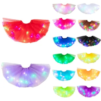 

2020 New Kids Girls Baby Tutu Skirt Fancy Costume LED Light Up Pettyskirt Ballet kids clothes платье для девочки for girls