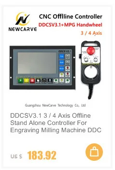 DDCSV3.1 3/4 оси код G CNC Оффлайн Автономный контроллер для лазерной гравировки фрезерный станок окр V3.1+ MPG Маховик NEWCARVE