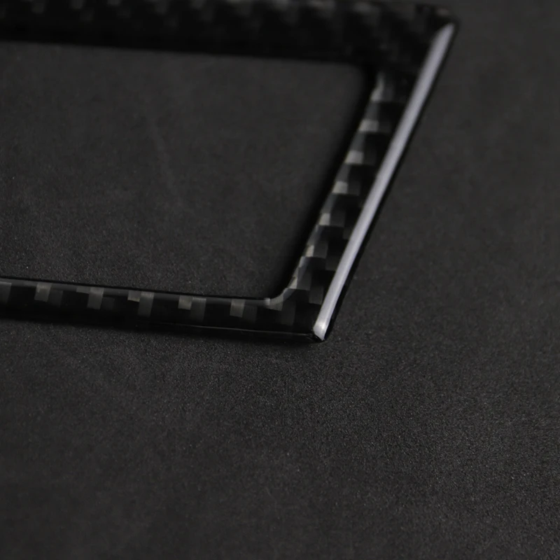 2Pcs Carbon Fiber Side Air Conditioner Outlet Decorative Frame Cover Trim Sticker& 1Pcs Car Interior Gears Panel Decorative Cov