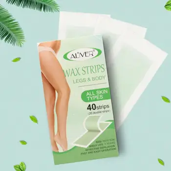 

40 Pcs Depilatory Painless Face Body Hair Removal Special Thickening Nonwoven Depilatory Wax Paper White Cream Auxiliary Tools