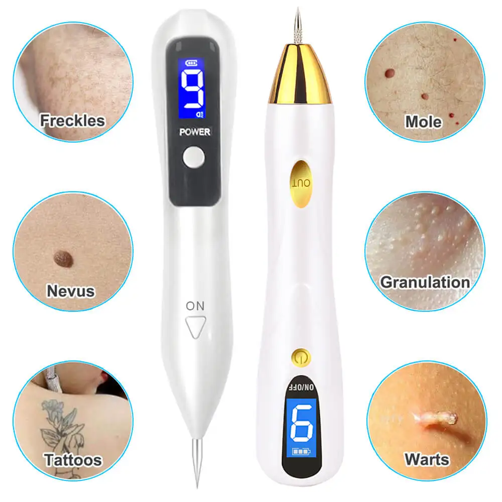 

Laser Mole Tattoo Freckle Removal Pen 9 Level LCD Sweep Spot Mole Removing Wart Dark Nevus Skin Tag Remover Beauty Care Machine