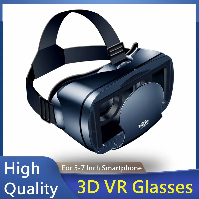 Casco de realidad Virtual 3D VR, gafas inteligentes para teléfonos inteligentes, teléfono móvil, binoculares de 7 pulgadas con controladores