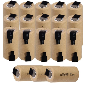 

18 pieces SC batteries 2200mah 1.2v subc nicd battery random color
