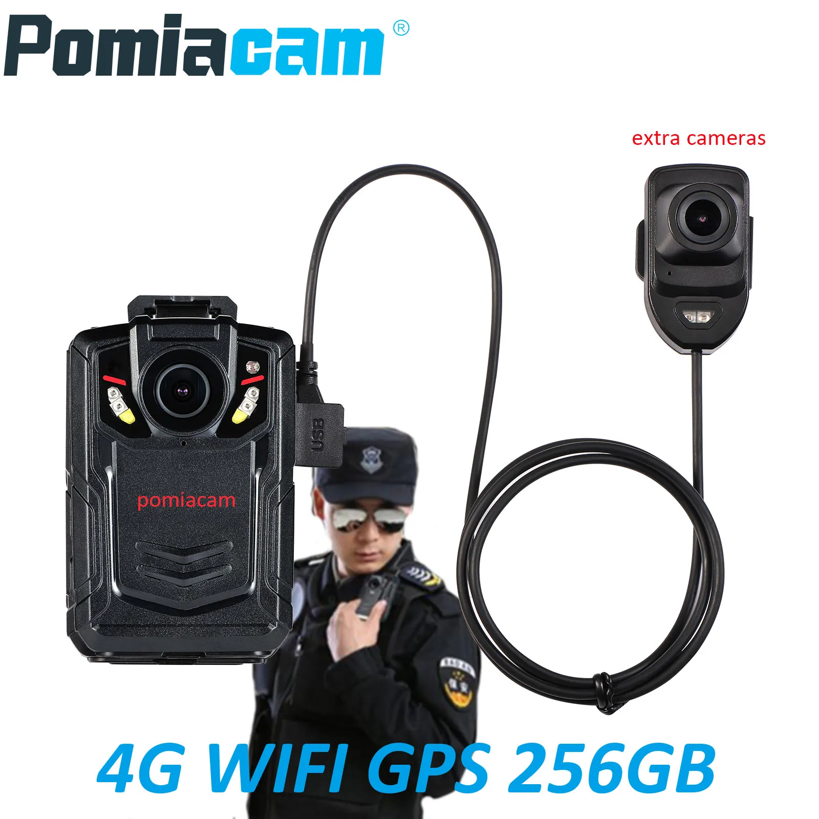 Камера для тела 256 ГБ Comcorder DVR 1080P 4G WIFI GPS носимая камера с чипом Ambarella