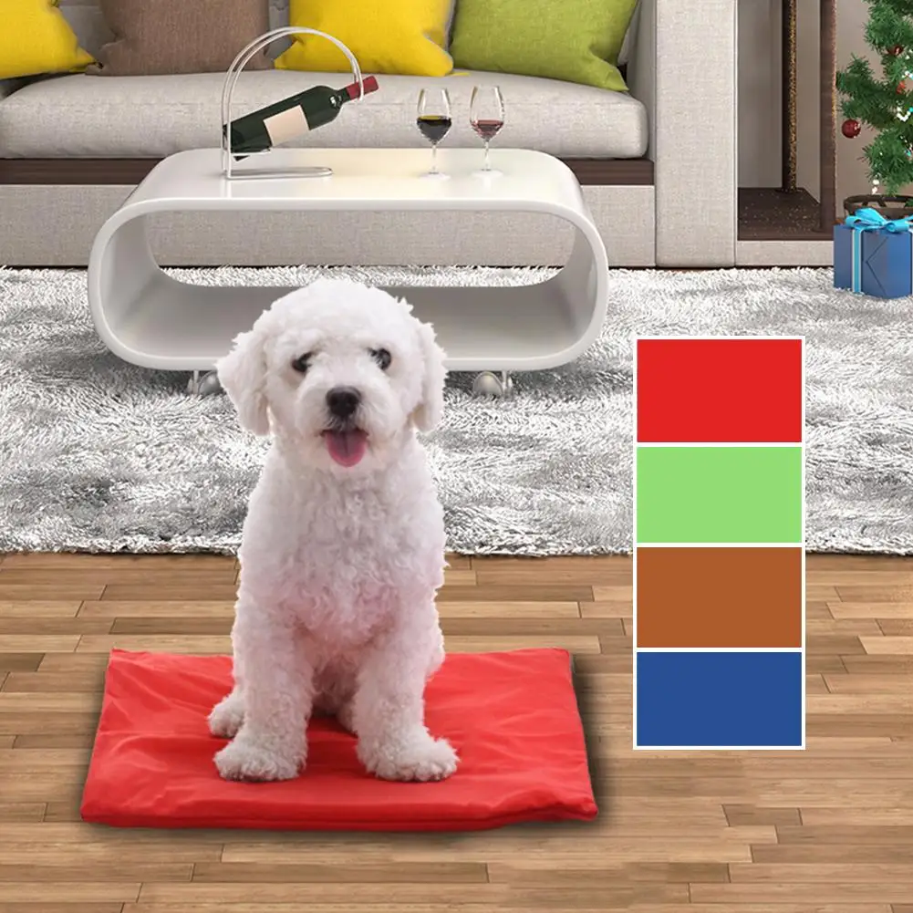 

50X50cm Square Pet Dog Heating Pad Adjustable Temperature Replaceable Smart Sensor Waterproof Cover Pet Mat
