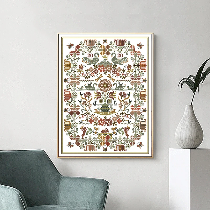 Joy Sunday Totem printing cross stitch kit Aida 14CT 11CT canvas embroidery kit DIY needlework crafts Home decoration painting