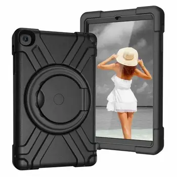

Case For Samsung Galaxy Tab A 2019 10.1\\\" SM-T510 SM-T515 2019 case 360 Rotating Shock Proof Heavy Duty Silicone Stand case