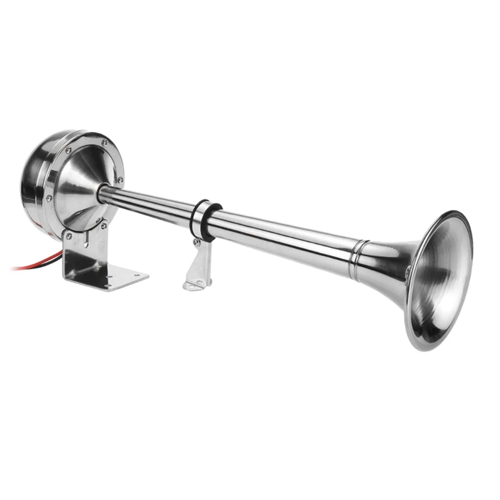 12v Marine Boat Horn, 125db Stainless Steel, Single Air Trumpet for