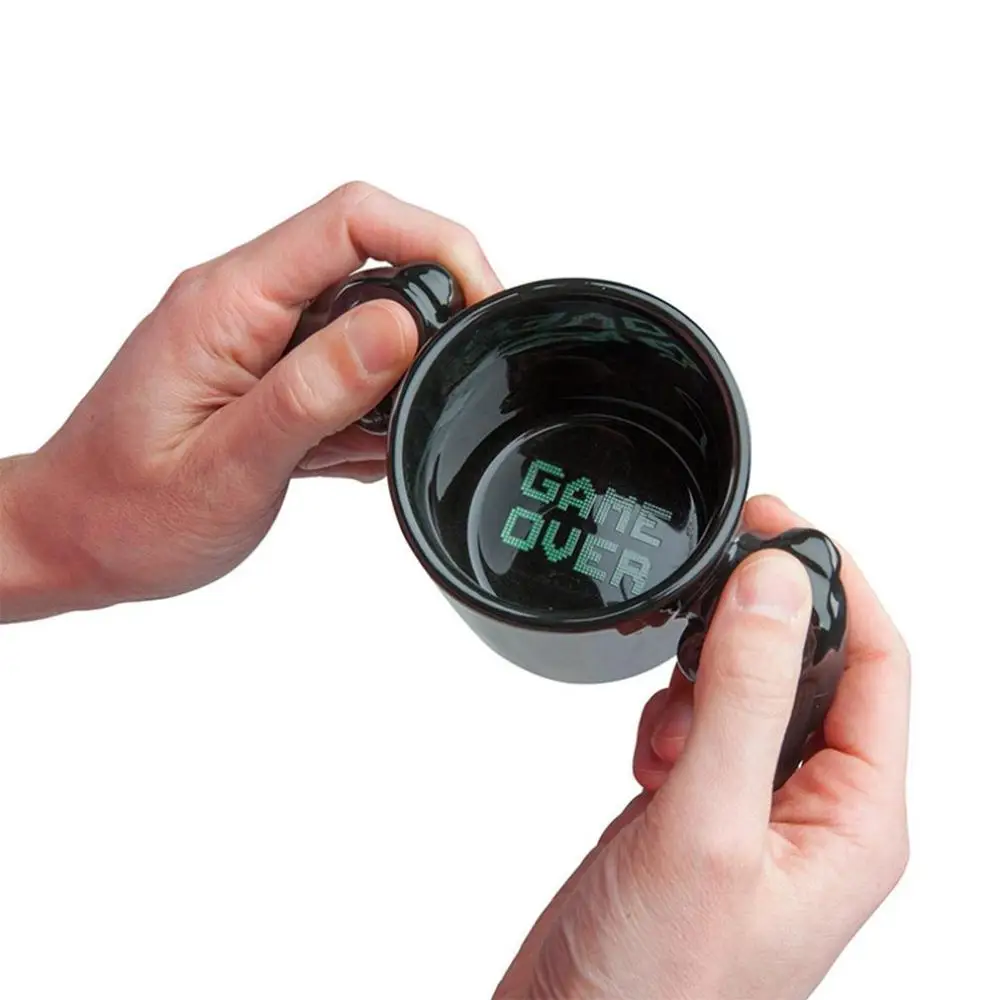 New 380mL Creative Game Over Coffee Mug 3D Game Controller Handle Mug Ceramic Cup Milk Tea Mugs Gameboy Birthday Christmas Gift