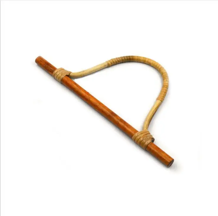 32x16 Cm Nature Straw Bag Handle Rattan Purse Frame Hanger Diy Wholesale Handbag Accessories Bag Parts Bamboo Rattan Bag Handle