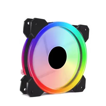 

RGB PC Fan 12V 6 Pin 12cm Cooling Cooler Fan with Controller for Computer Silent Gaming Case GDeals