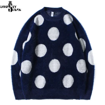 

Lindsey Seader Classic Big Dots Sweater Women Men 2019 Autumn Warm Fashion Long Sleeve Knitwear Pullover High Quality Clothes