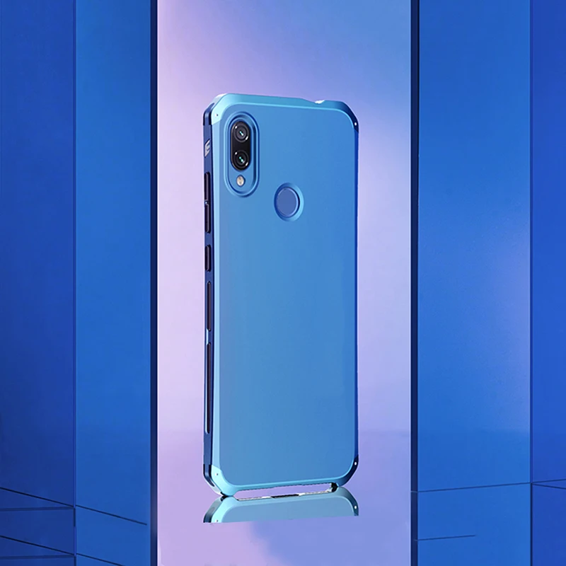 Текстурированная Противоударная металлическая рамка для Redmi Note 7 Note7 Global чехол