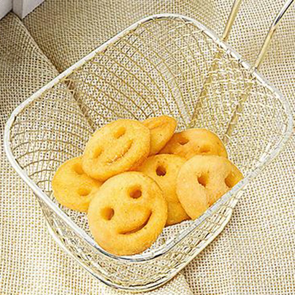 Корзина для жарки сетчатый фильтр портативный квадратный картофель фри фритюрница корзина для глубокой жарки металлический пищевой фильтр Дуршлаг инструмент для приготовления пищи кухонная корзина