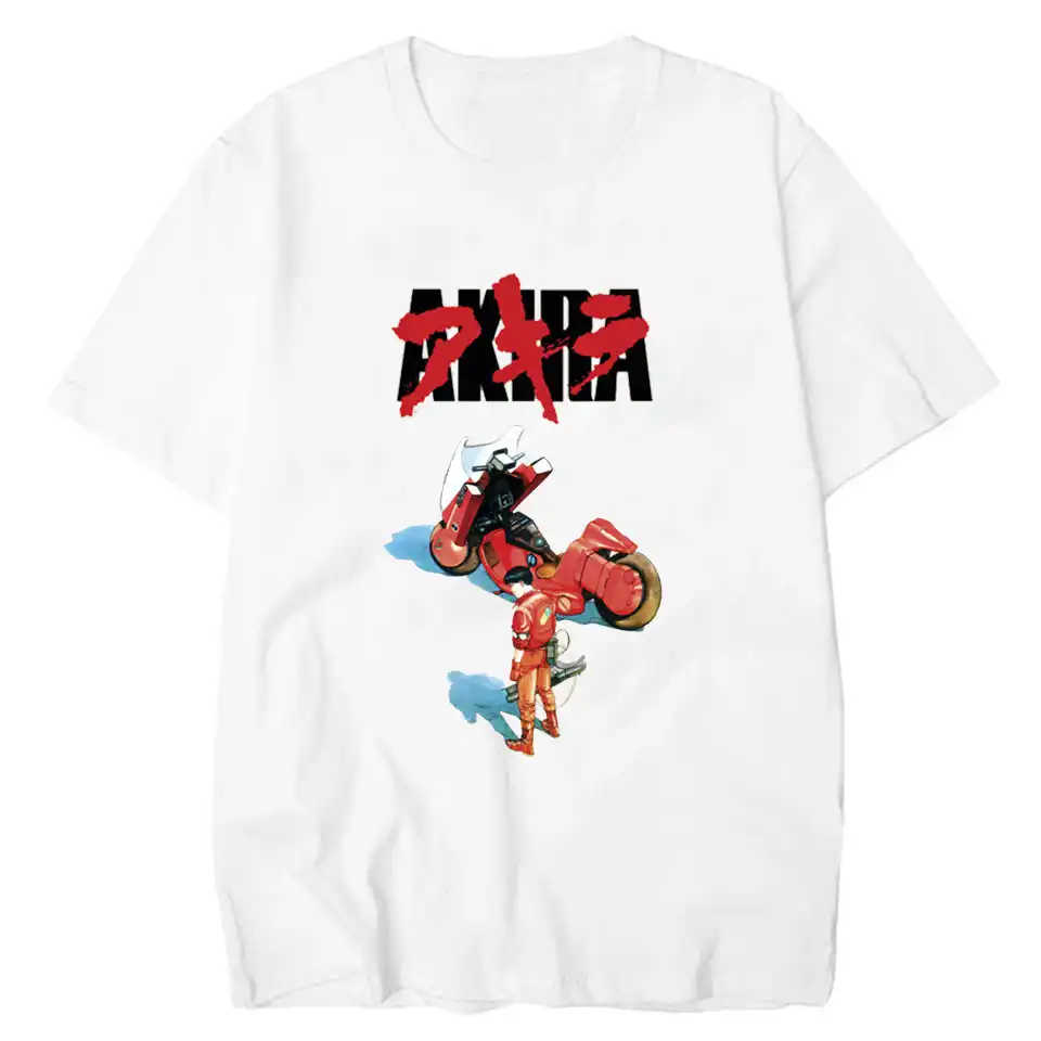 アキラ綿ファッション Tシャツの O ネックは Synthwave Tシャツ男性半袖夏のファッション Tシャツカジュアル白 Tシャツ Tシャツ Aliexpress