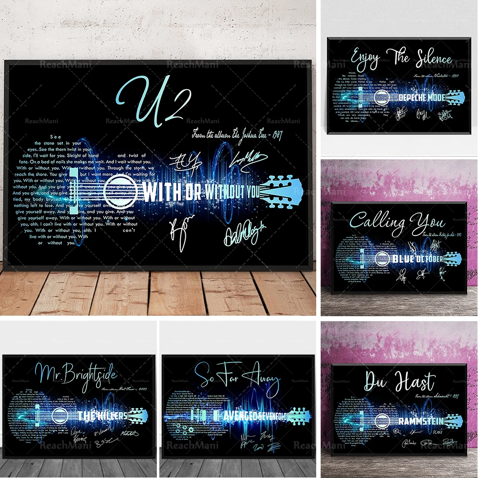 

U2 – With or Without You Lyrics Poster, Best Gift Ever, Lyrics Print, Song Lyrics Poster, Lyrics Wall Art, Wall Decor, Music Pos