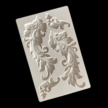 

Vintage Relief Flourish Silicone Fondant Mold Sugarcraft Cake Topper Border Decoration Tool Craft Embosser Mould Wedding Baking