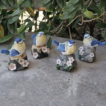 

European-Style New Creative Gift Resin Solar Garden Animal Artificial Bird Crafts Garden Decoration home decore