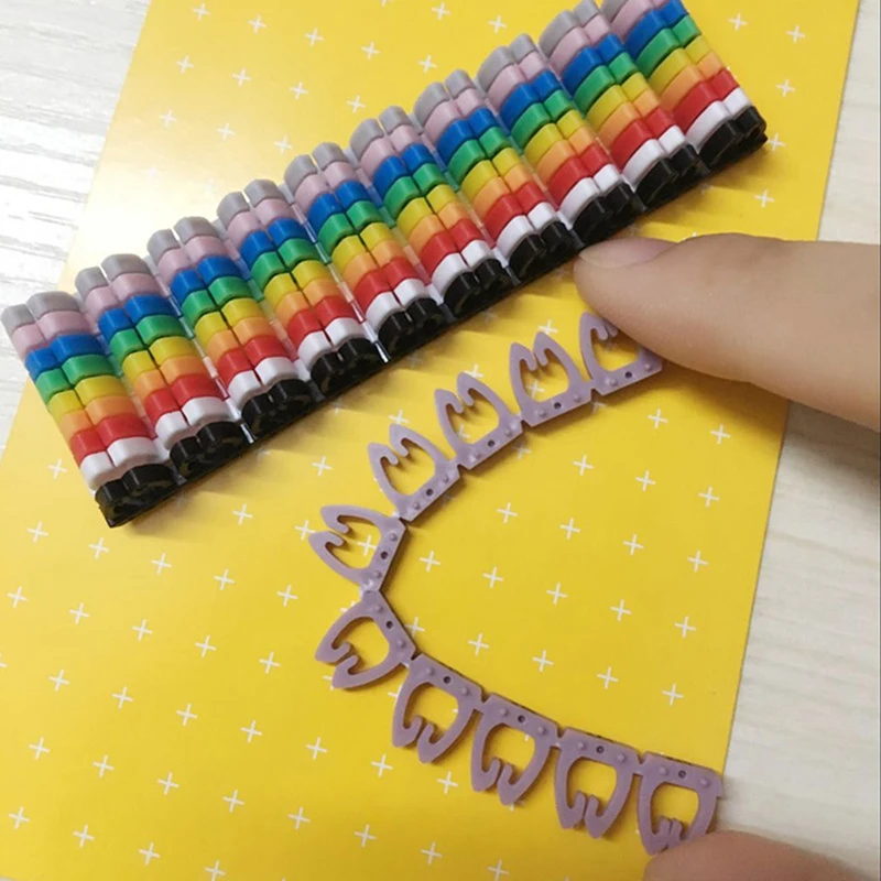 100Pcs/lot Label Mark RJ45 CAT5/CAT6 Color Waterproof Numeric Cable Sticker