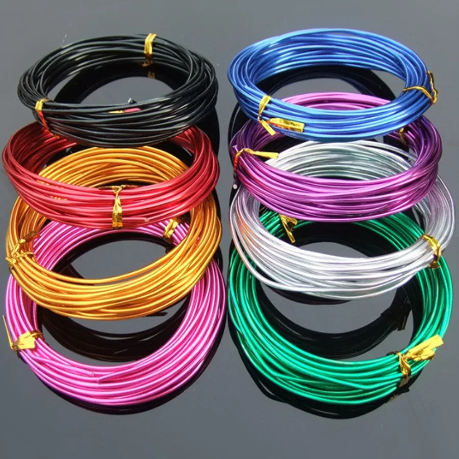 

2 Mm Color Aluminum 5 M Colorful Oxide Metal Wire Connection Wire Handmade DIY for Making Model Material